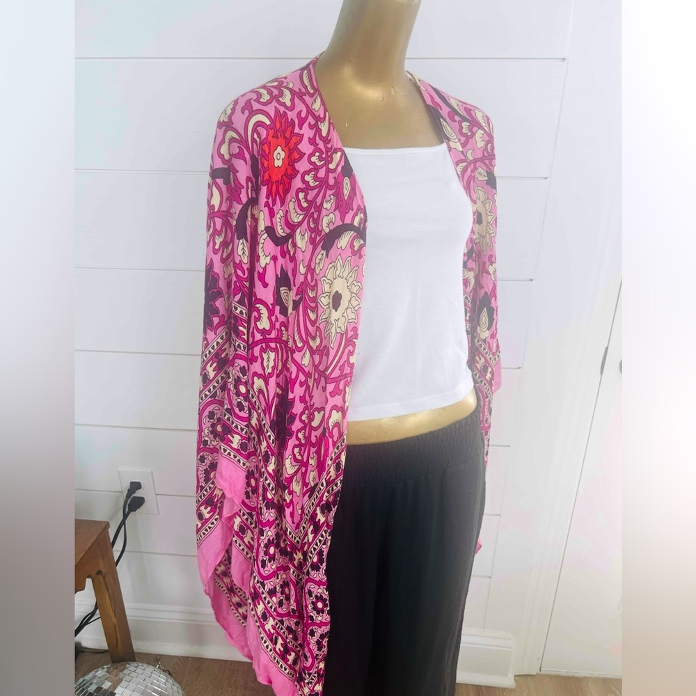 Free People Floral Kimono Duster – Boho Style, One Size